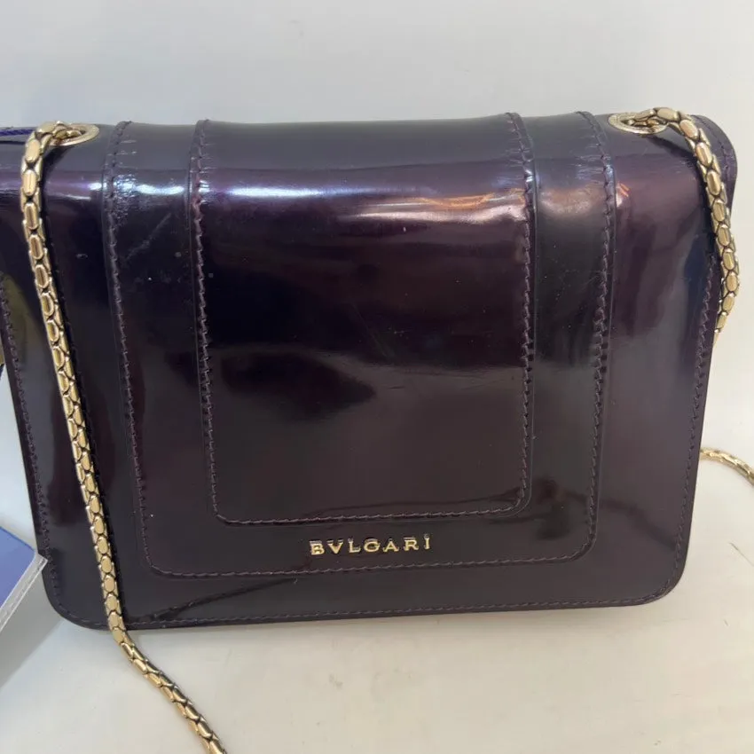 Preloved Bvlgari Serpenti Black Leather Crossbody Bag