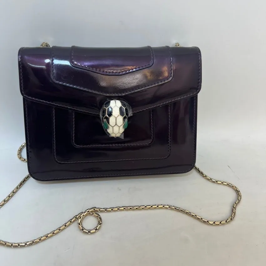 Preloved Bvlgari Serpenti Black Leather Crossbody Bag