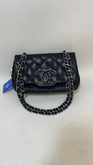Preloved Chanel Quilted Black Chain Shoulder Bag
