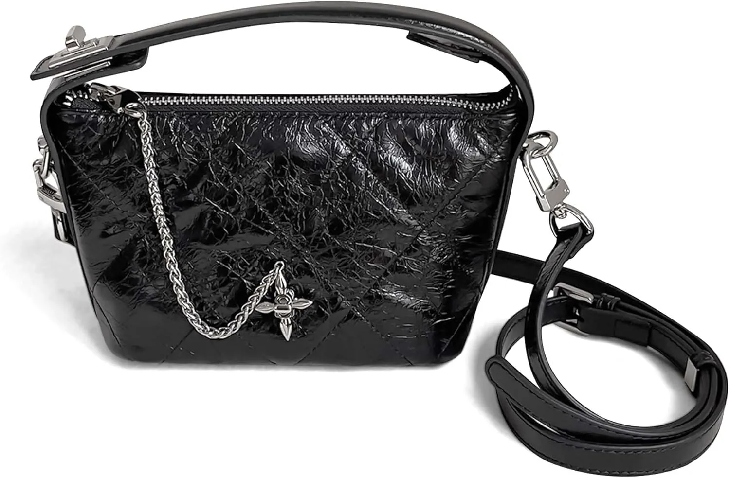 Premium Genuine Leather Purses for Women, Designer Crossbody Handbag, Versatile and Trendy Black Crossbody Bags