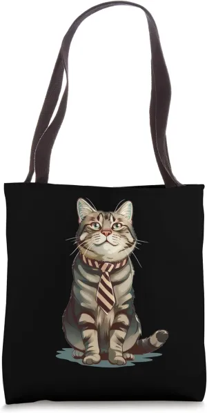 Pretty bureau Cat with Tie Tote Bag