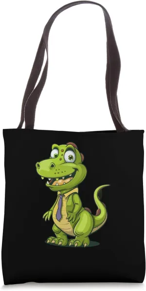 Pretty Office Dinosaur for bureau Lovers and Tie Fans Tote Bag