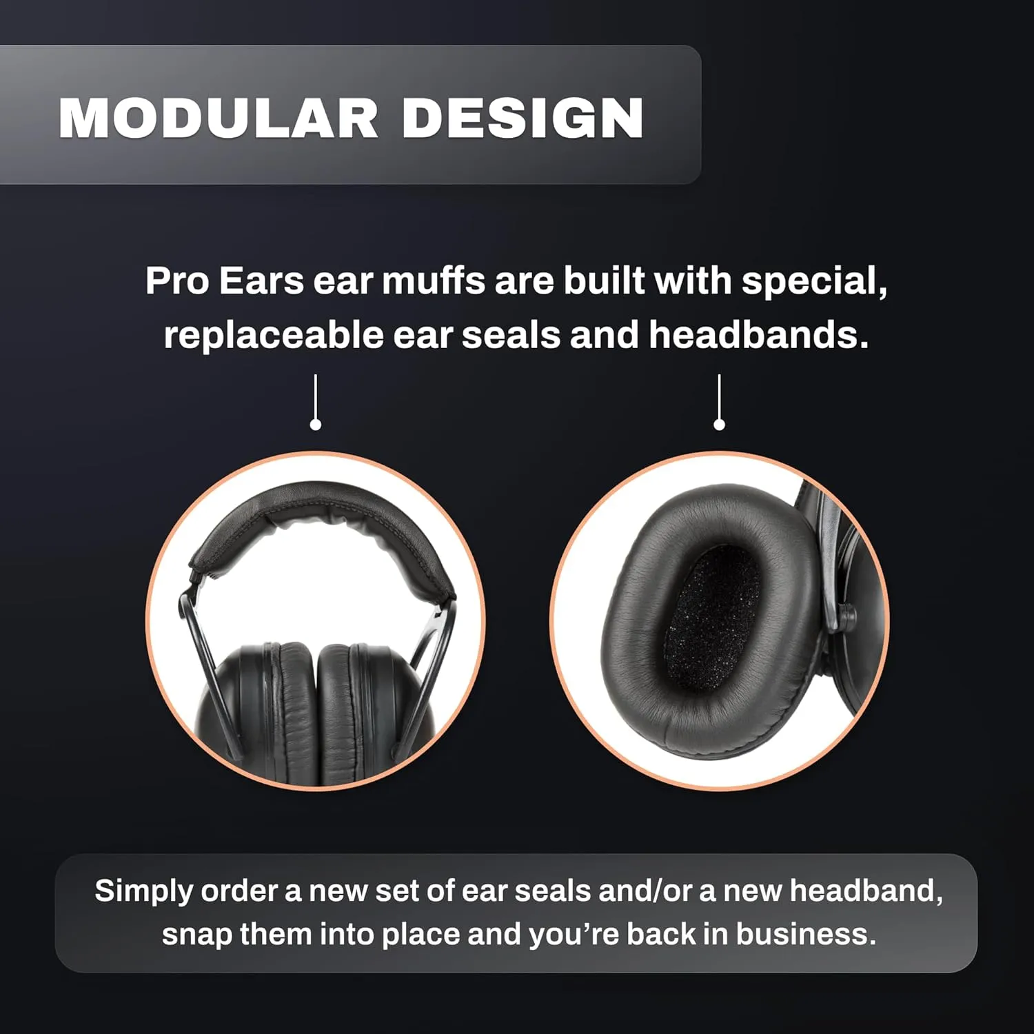 Pro Ears Ultra Sleek Passive Hearing Protection Ear Muffs for Long Use, Indoor and Outdoor Range, NRR 26, Adjustable & Padded