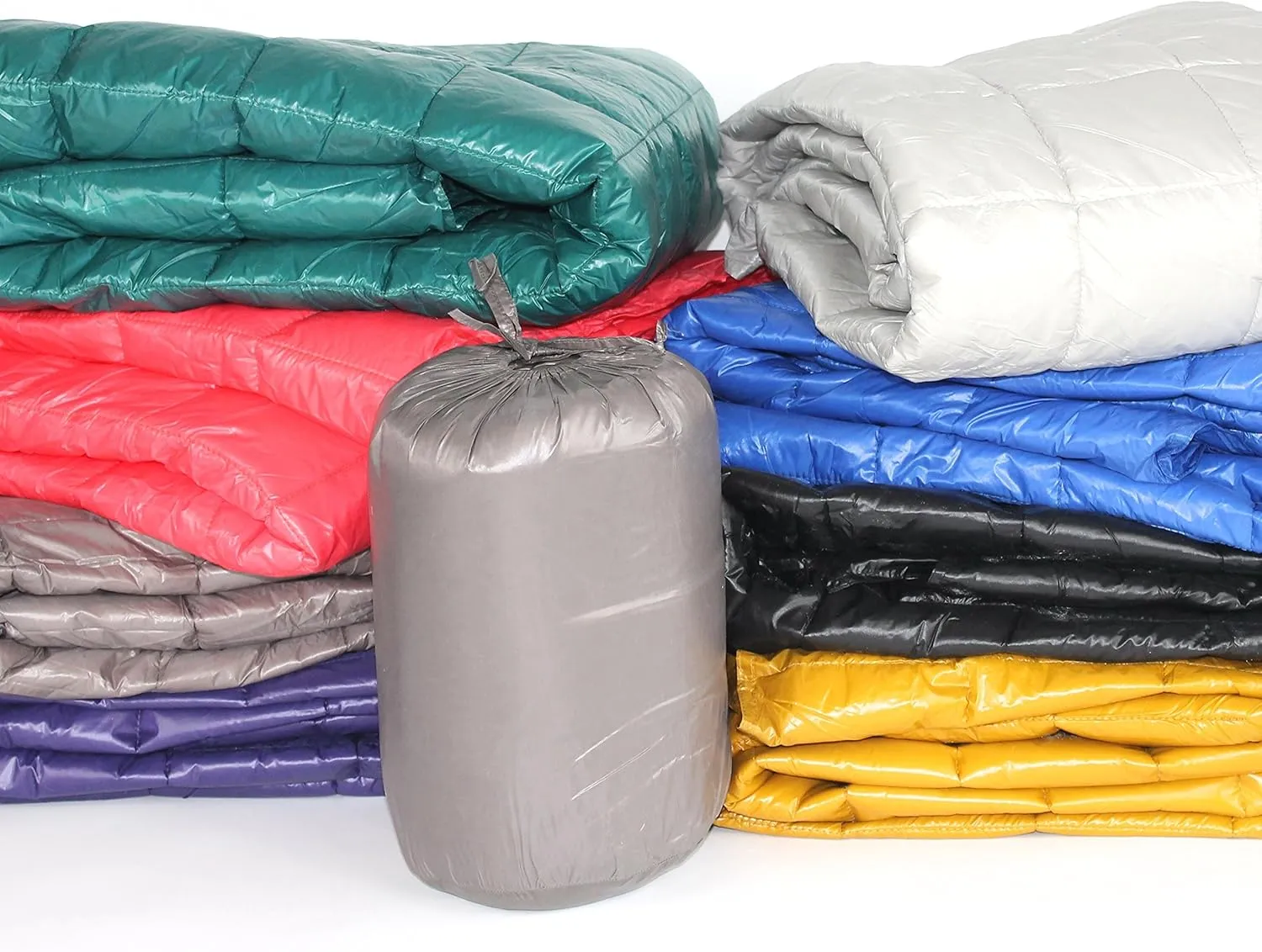PUFF Quilted Nylon Ultra Light Throw, Peacock
