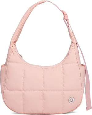 Puffer Shoulder Crescent Bag for Women Nylon Hobo Bags Purse for Women Small Quilted Bag with Adjustable Strap