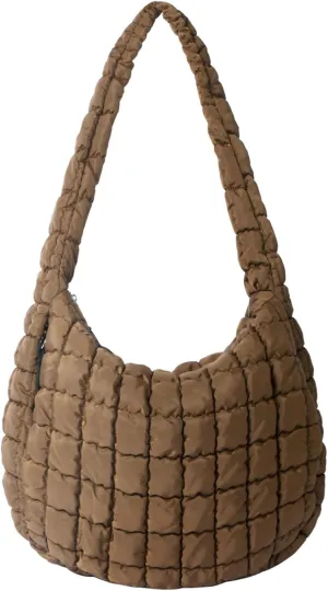 Puffer Tote Bag Large Puffy Tote Bag Quilted Tote Bag Soft Quilted Crossbody Bag Carryall Hobo Handbags for Women Girl