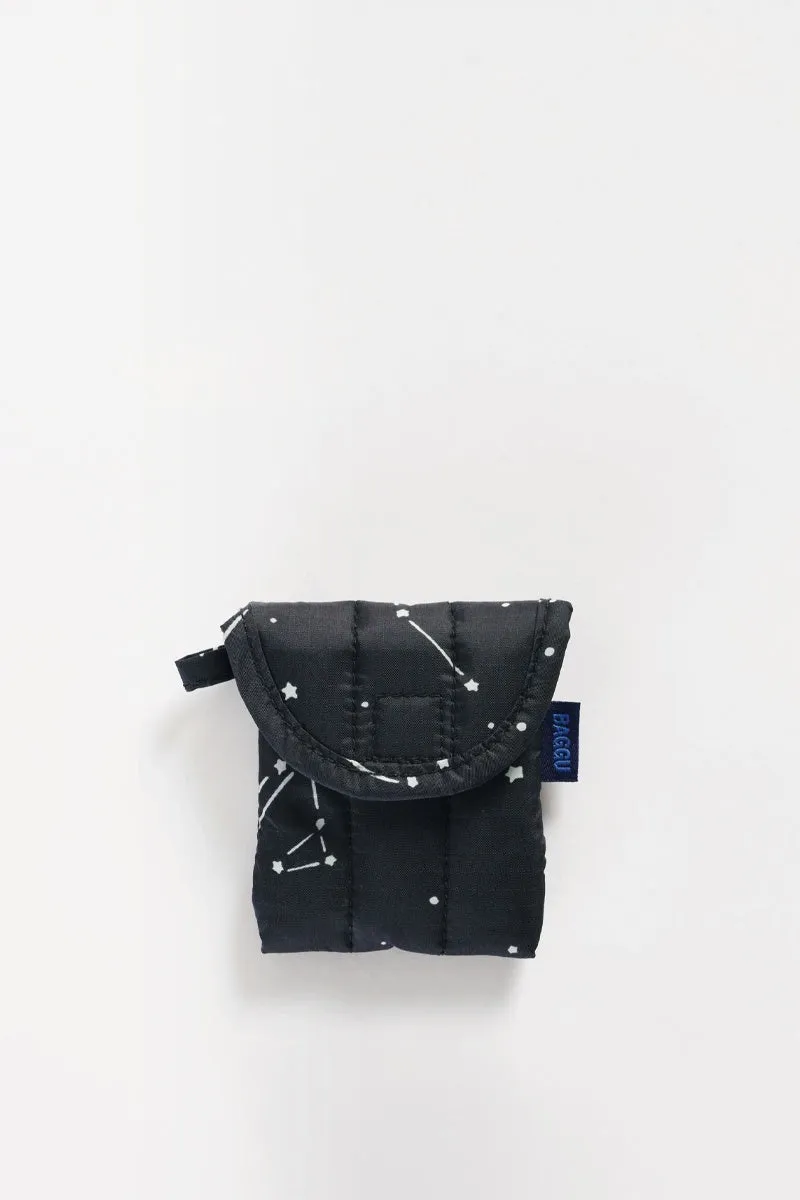 Puffy Earbuds Case - black constellation