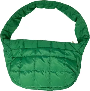 Puffy Quilted Shoulder Bag for Women - Lightweight Nylon/Poly with Zipper Closure, Padded Handbag - Ideal for Any Occasion