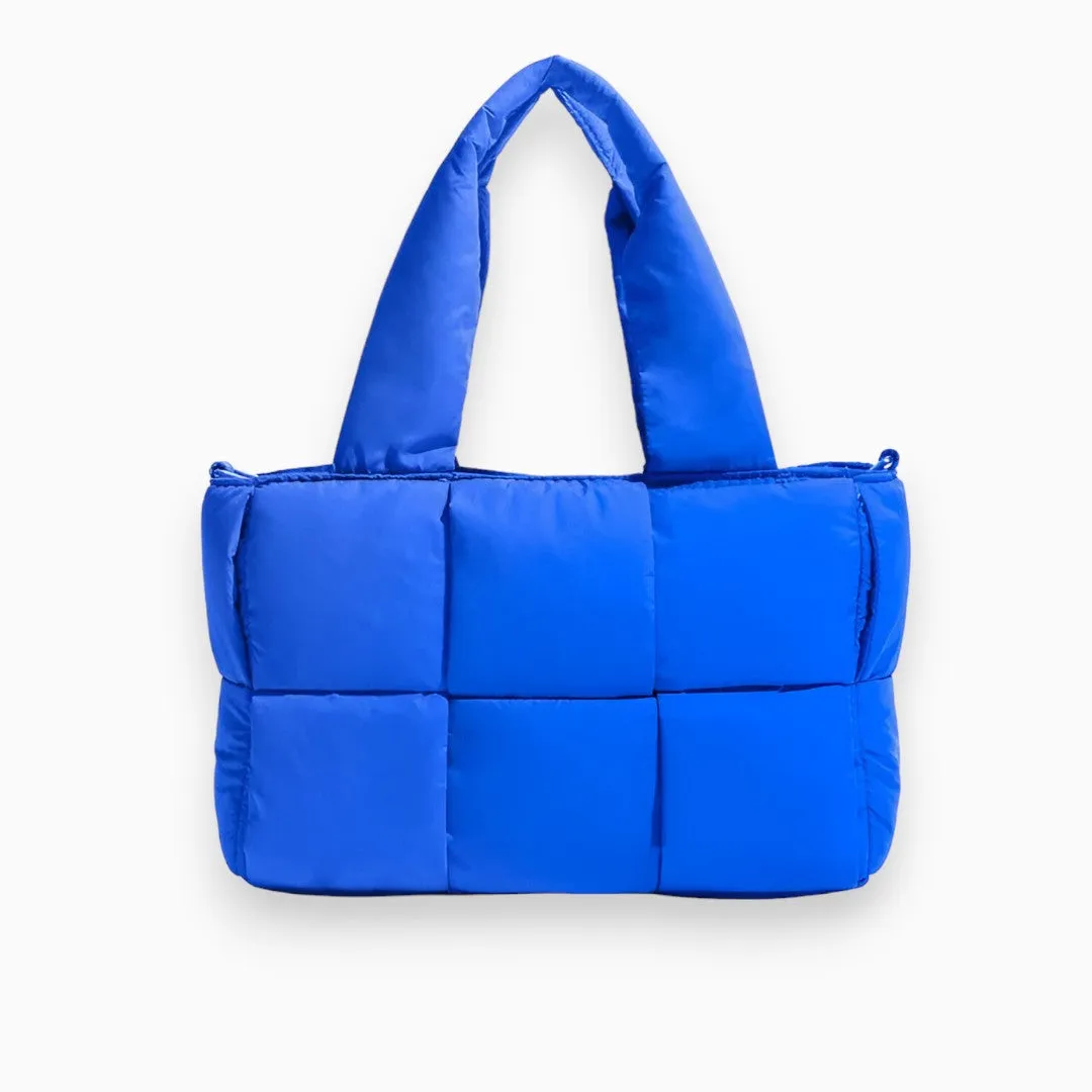 Puffy Quilted Tote Bag | Nylon | Casual