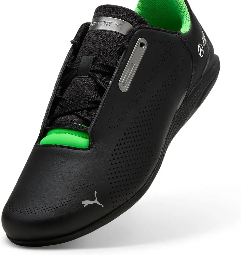 PUMA Men's Mercedes AMG Petronas F1 Drift Cat Decima Shoes, Black-Fizzy Green, 13