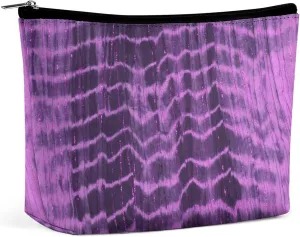 Purple Small Makeup Bag,cosmetic bag for Women, Tie Dye Stripe Travel Makeup Organizer for Daily Use,Make Up Pouch,Toiletry Bags for Traveling Women