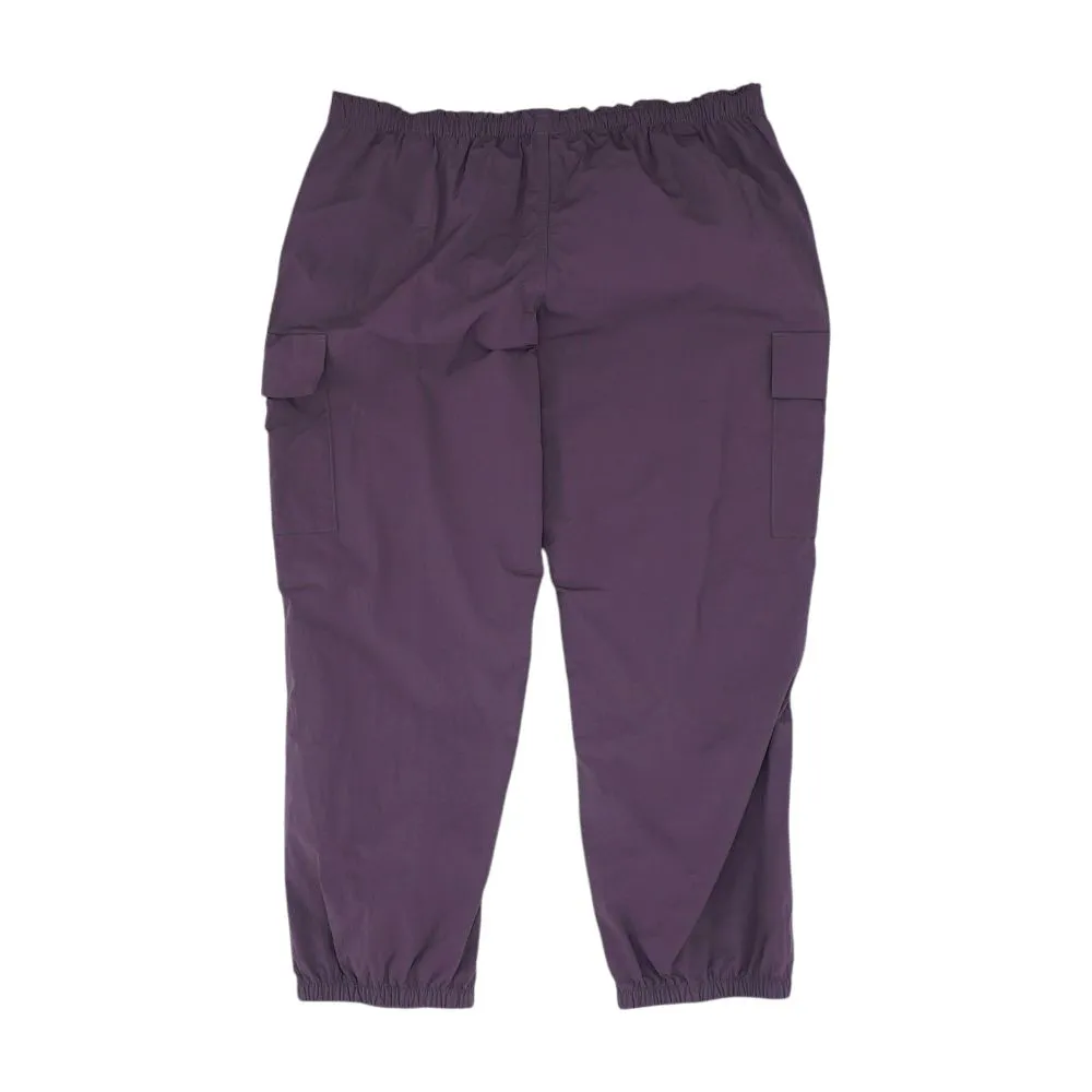 Purple Solid Active Pants