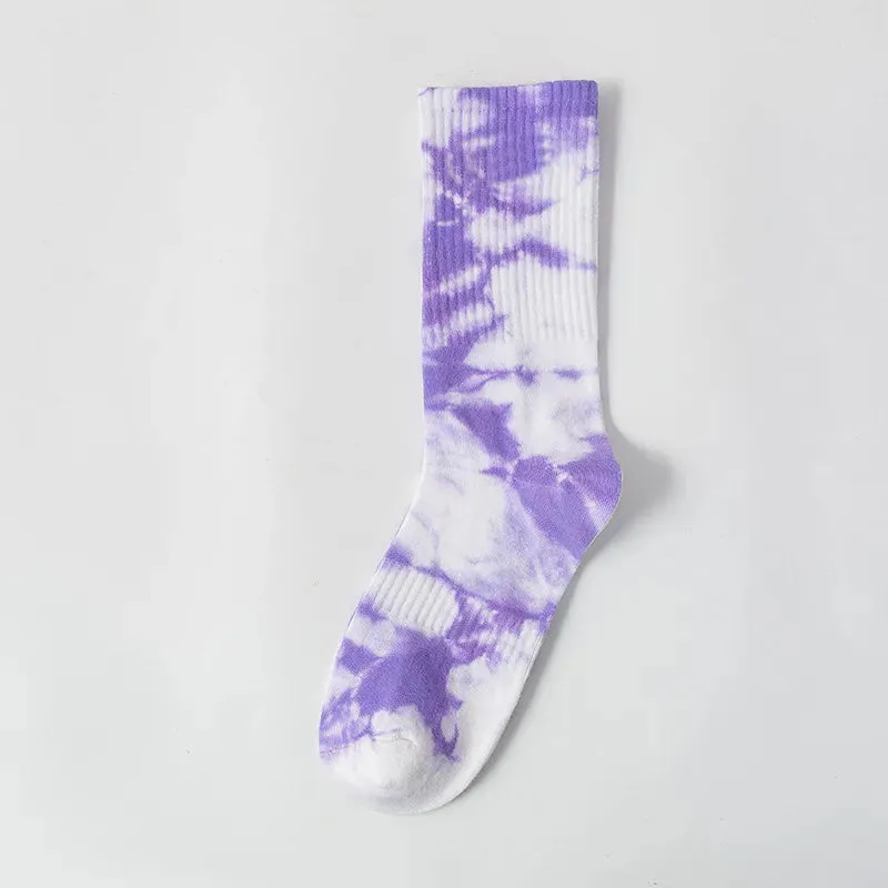 'Purple Tie-Dye' Crew Socks