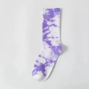 'Purple Tie-Dye' Crew Socks