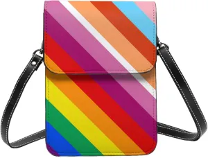 Puzzle Pieces Tie Dye Autism Awareness Leather Crossbody Cell Phone Purse Wallet Bags Adjustable Phone Bag for Women
