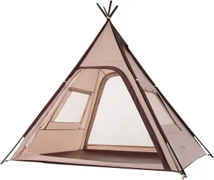Pyramid Tent, Outdoor Camping Tent with Two Doors, Easy Set up, for 3-4 Season Backpacking, Camping, Hiking, Bushcraft, Travel, Winter Camping
