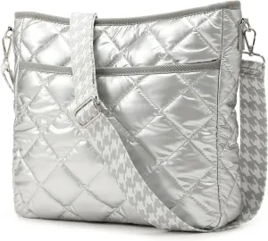 Quilted Crossbody Bags for Women, Unique Pattern Strap Quilted Bag, Crossbody Purses for Women, Quilted Puffer Bag for Women