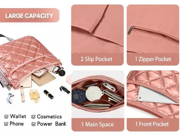 Quilted Puffer Bag for Women
