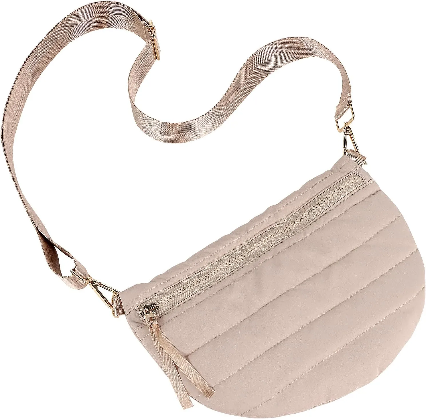 Quilted Puffer Belt Bag Puffy Sling Bag Fanny Pack Puffer Crossbody Bags Chest Belt Bum Waist Bag Purse Shoulder Bag for Women Gift