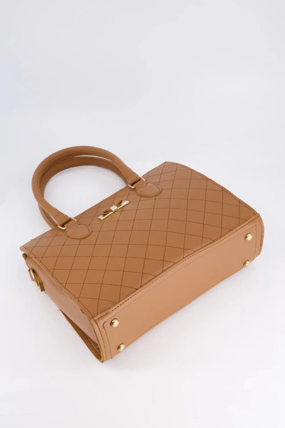 Quilted Tan Handbag