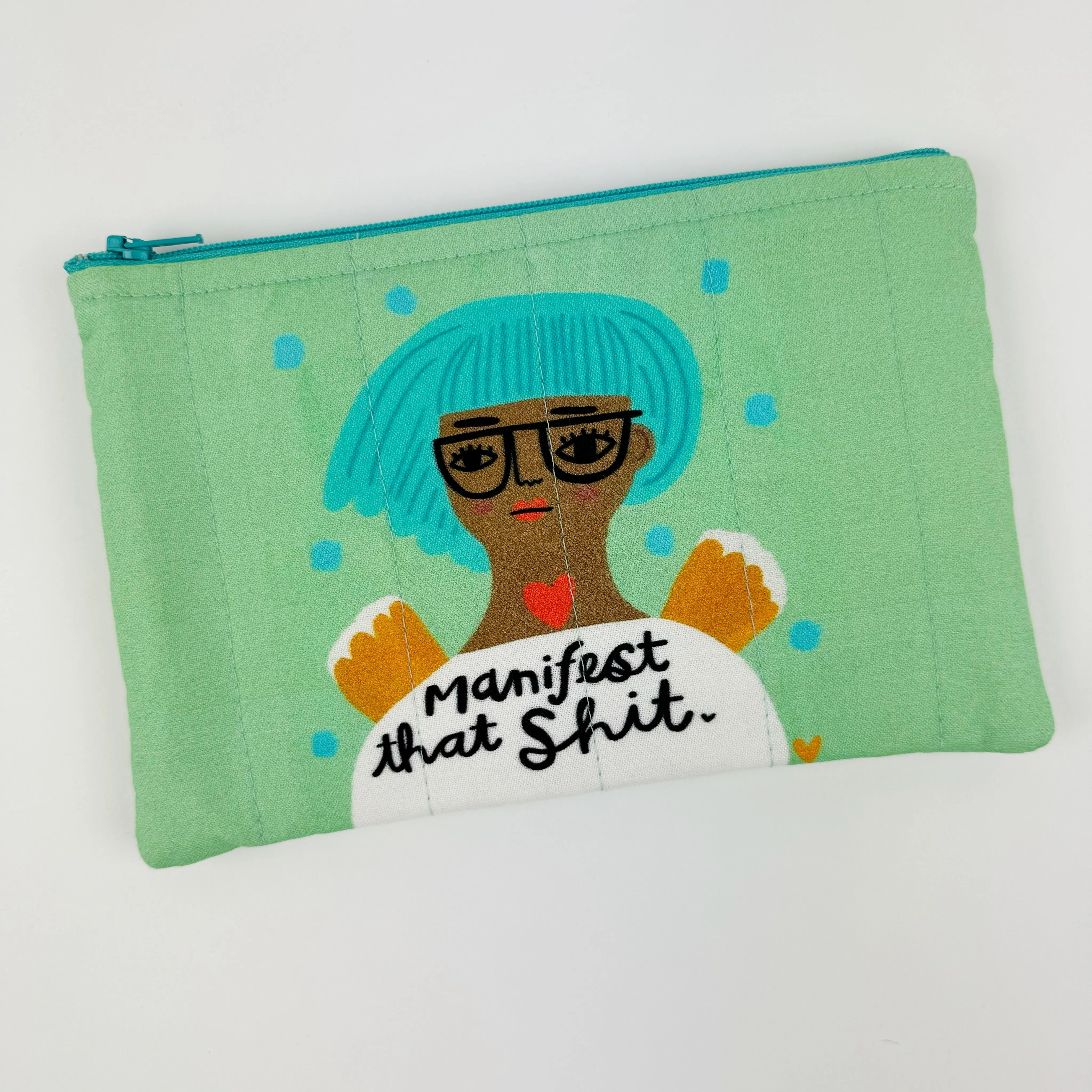 Quilted zipper bag - Sweary