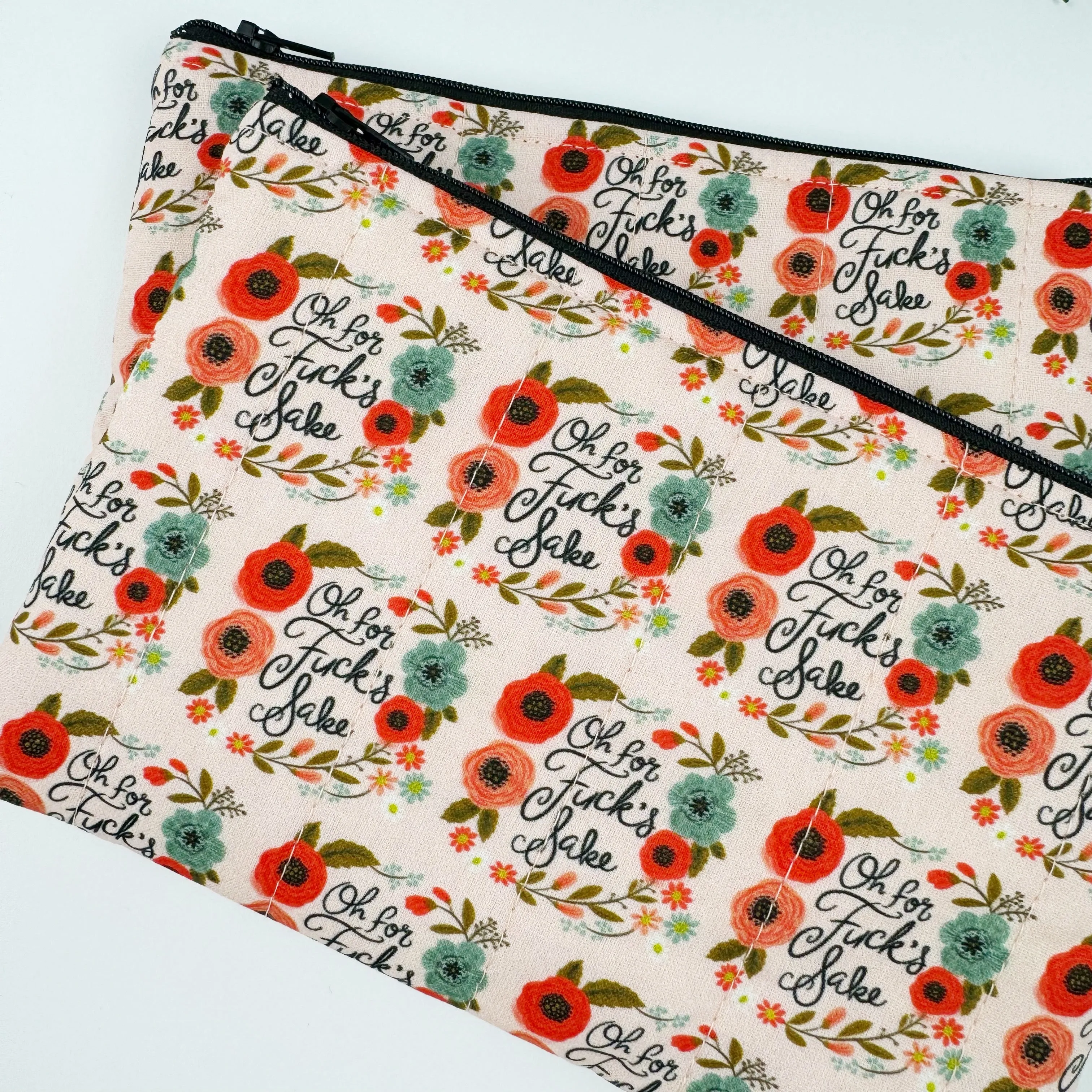 Quilted zipper bag - Sweary