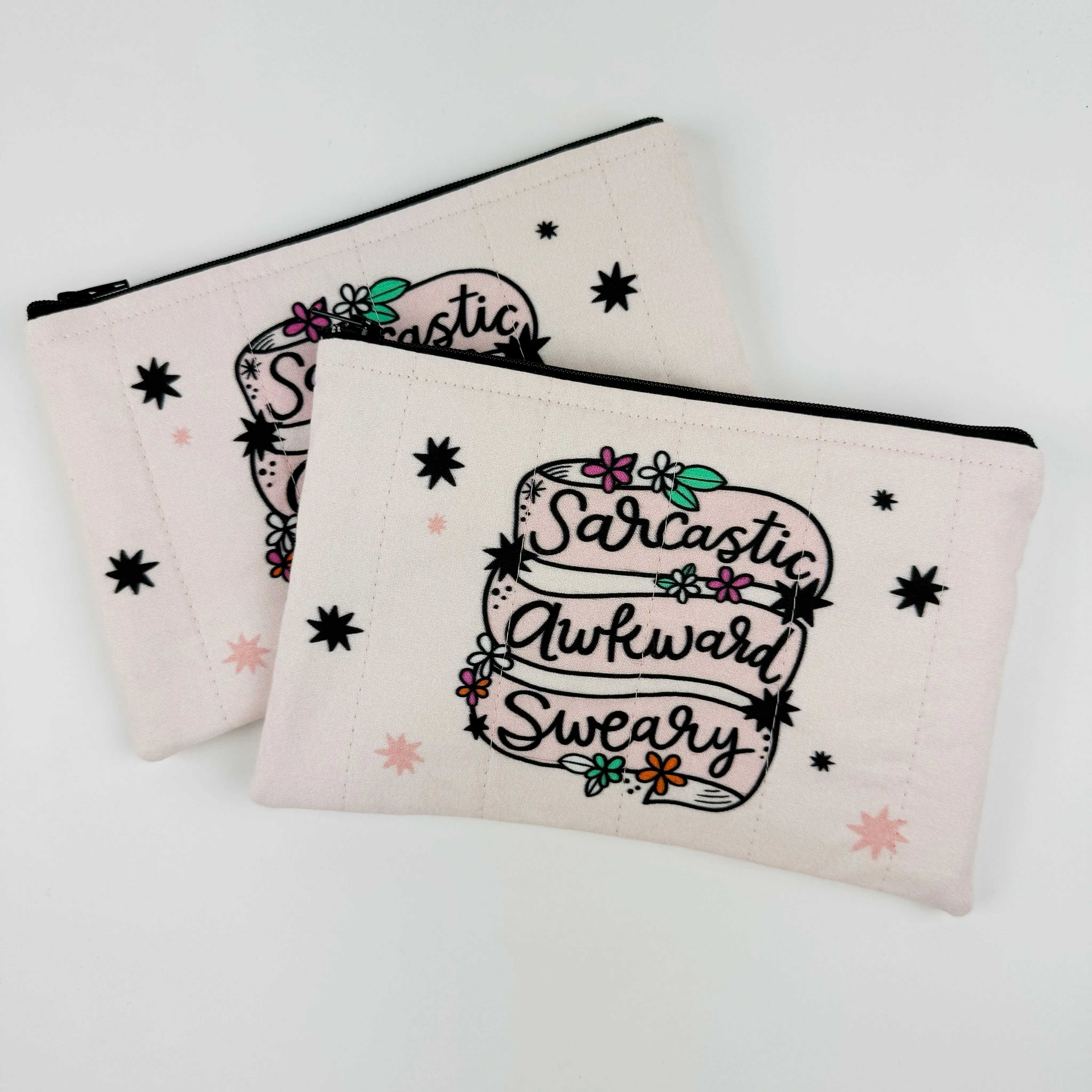 Quilted zipper bag - Sweary