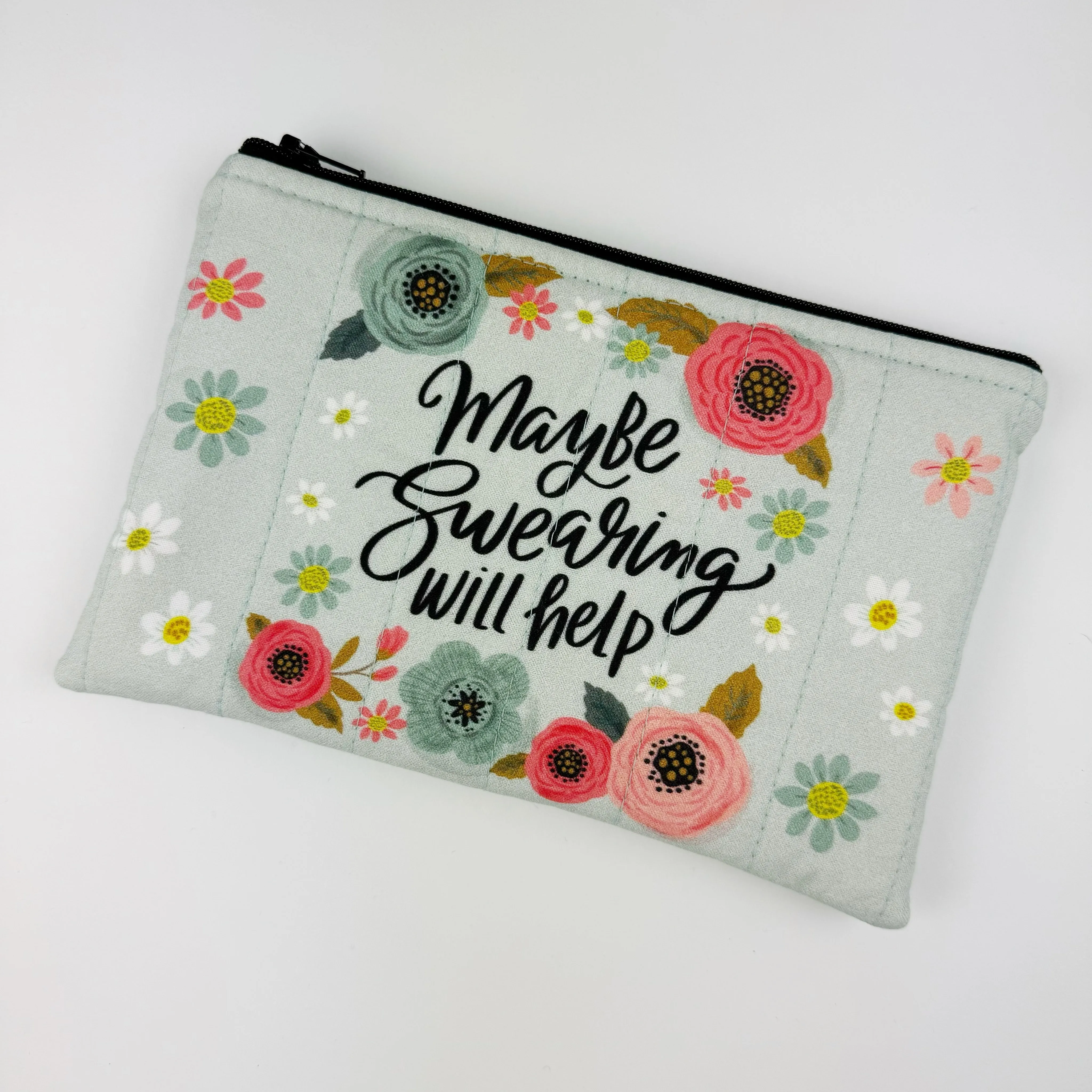 Quilted zipper bag - Sweary