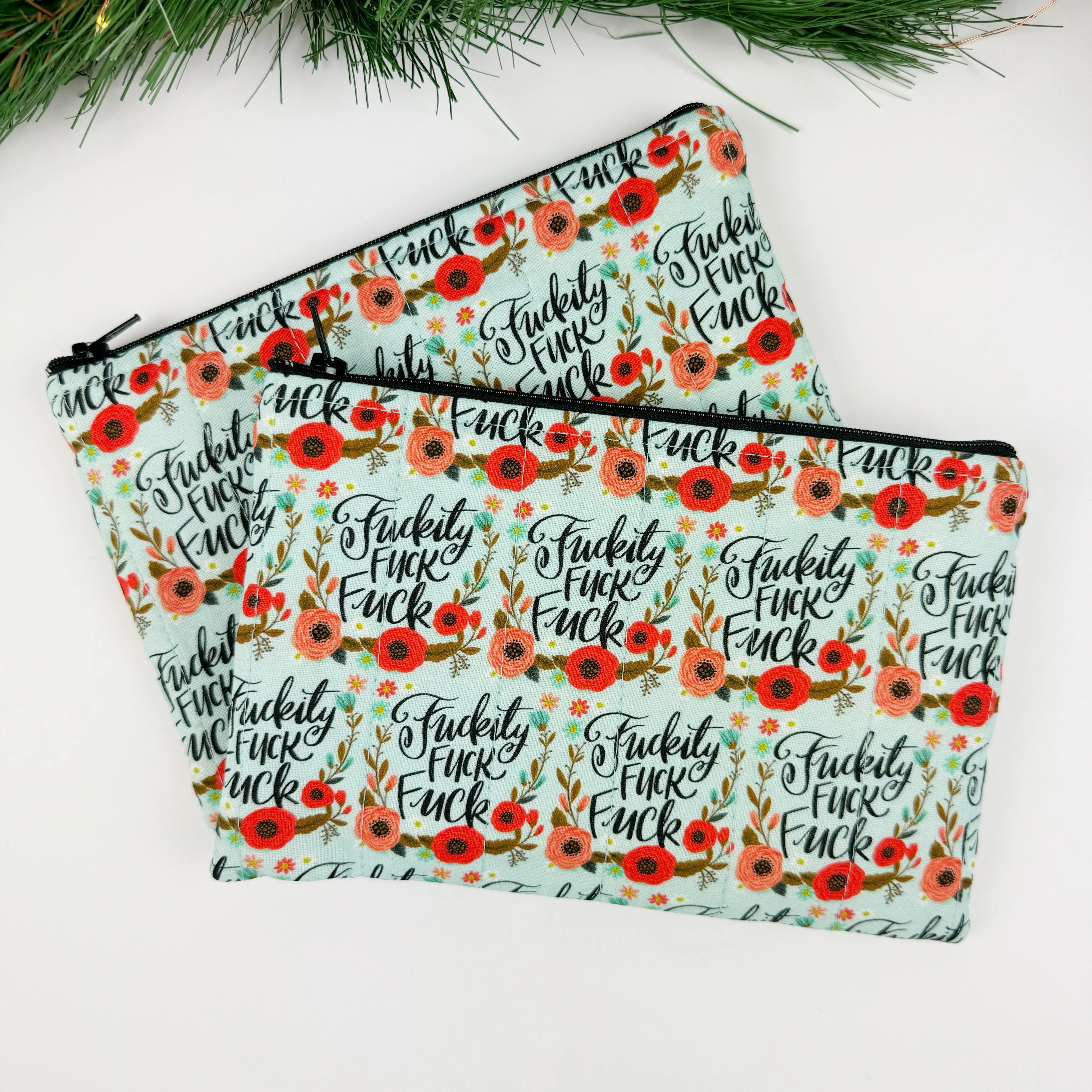 Quilted zipper bag - Sweary