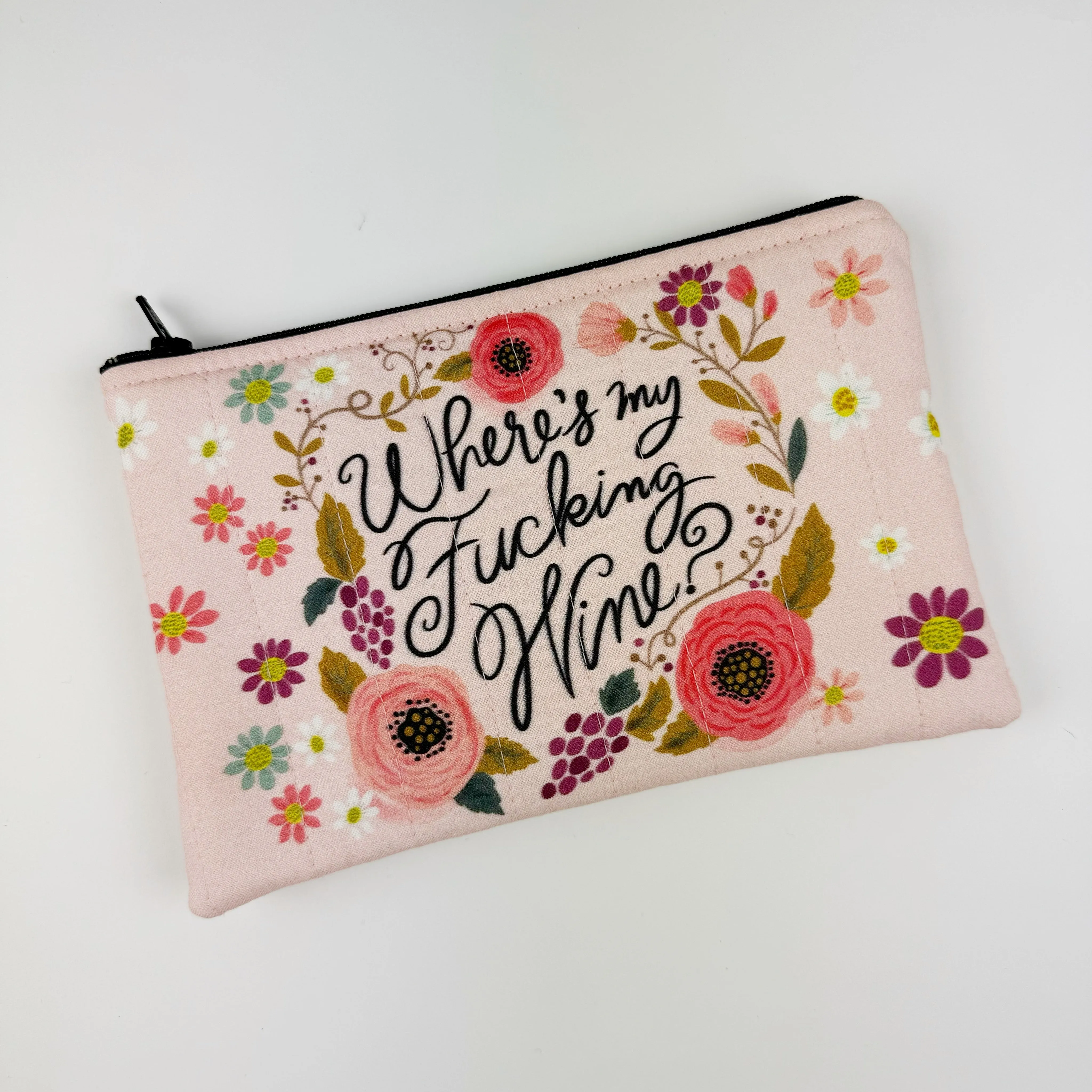 Quilted zipper bag - Sweary