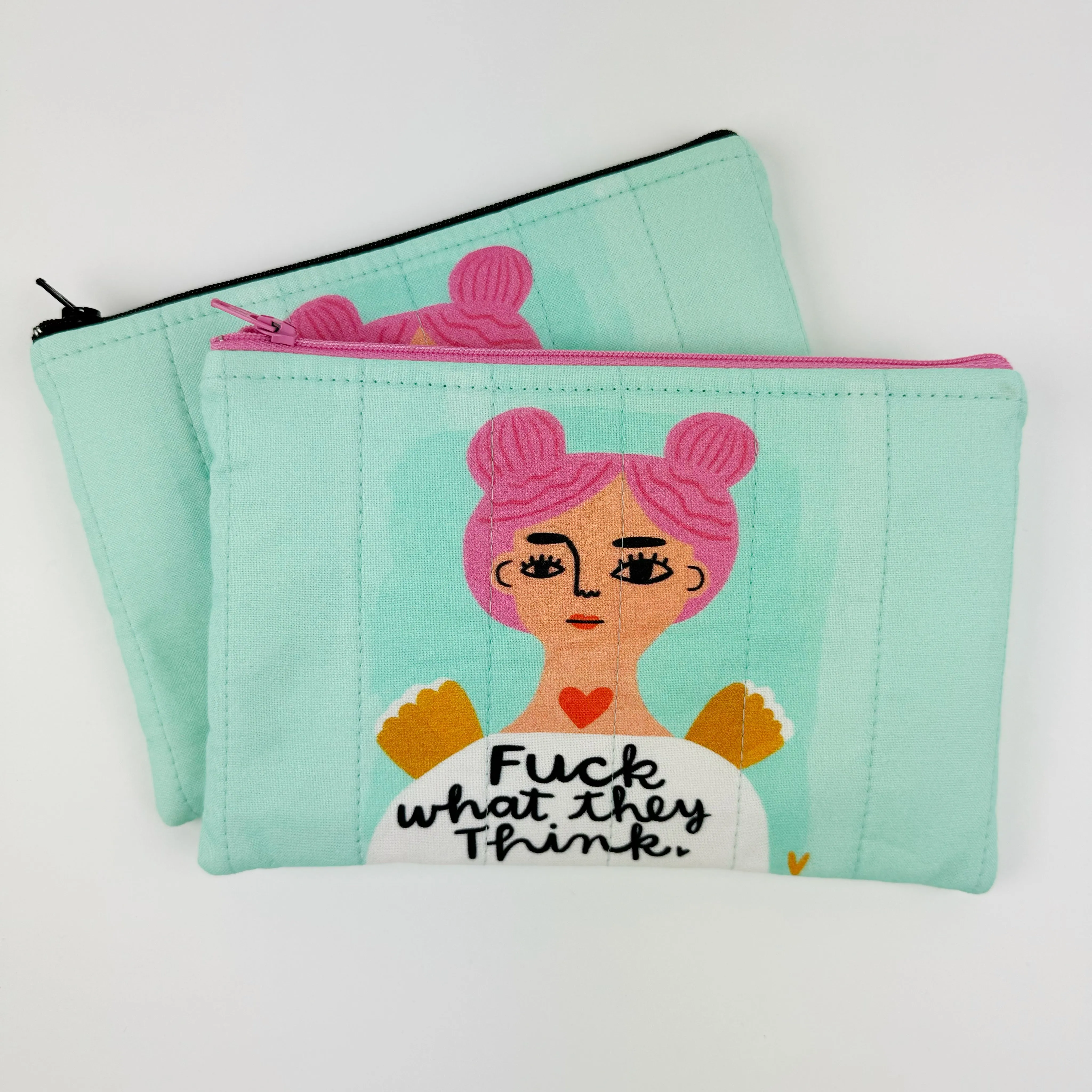 Quilted zipper bag - Sweary