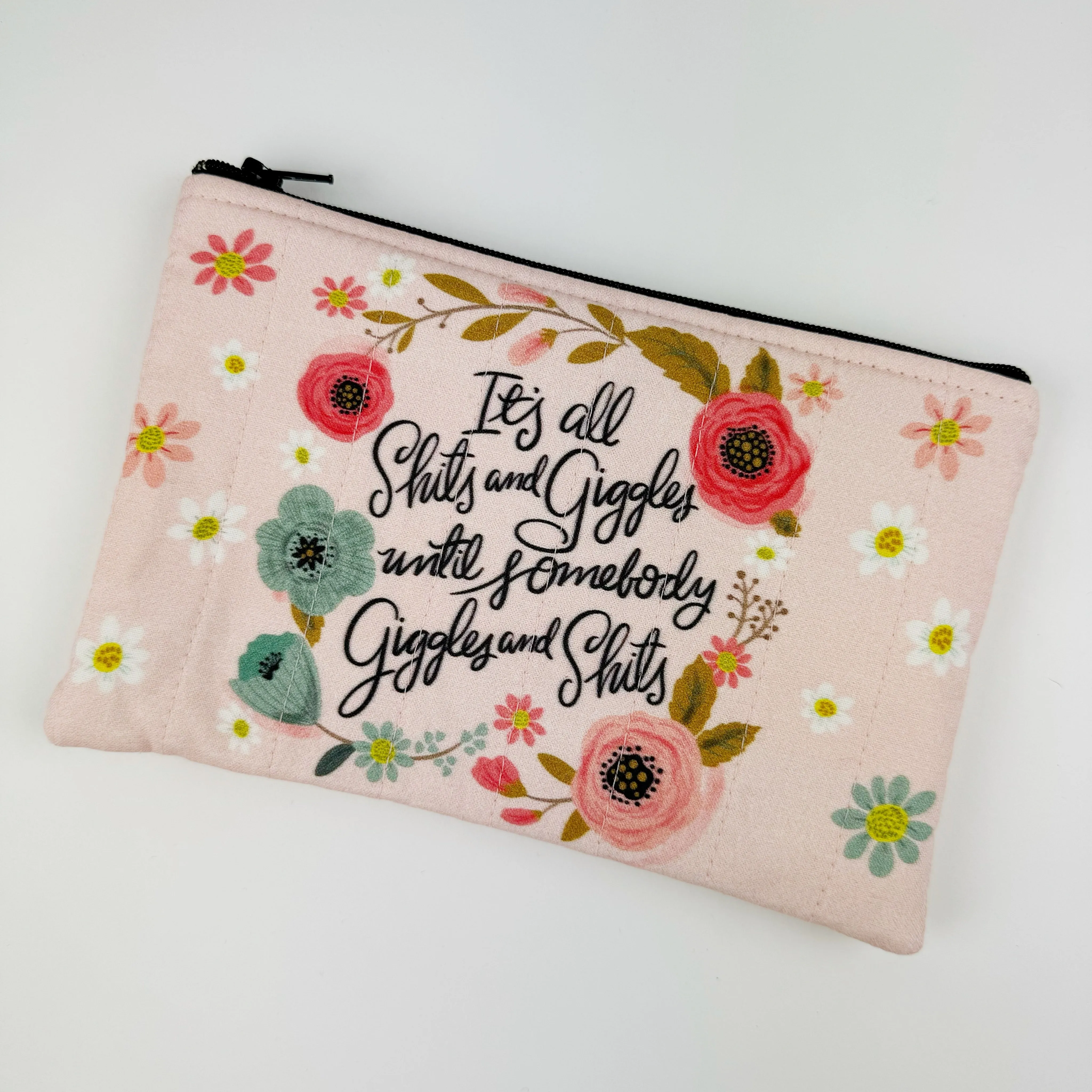 Quilted zipper bag - Sweary