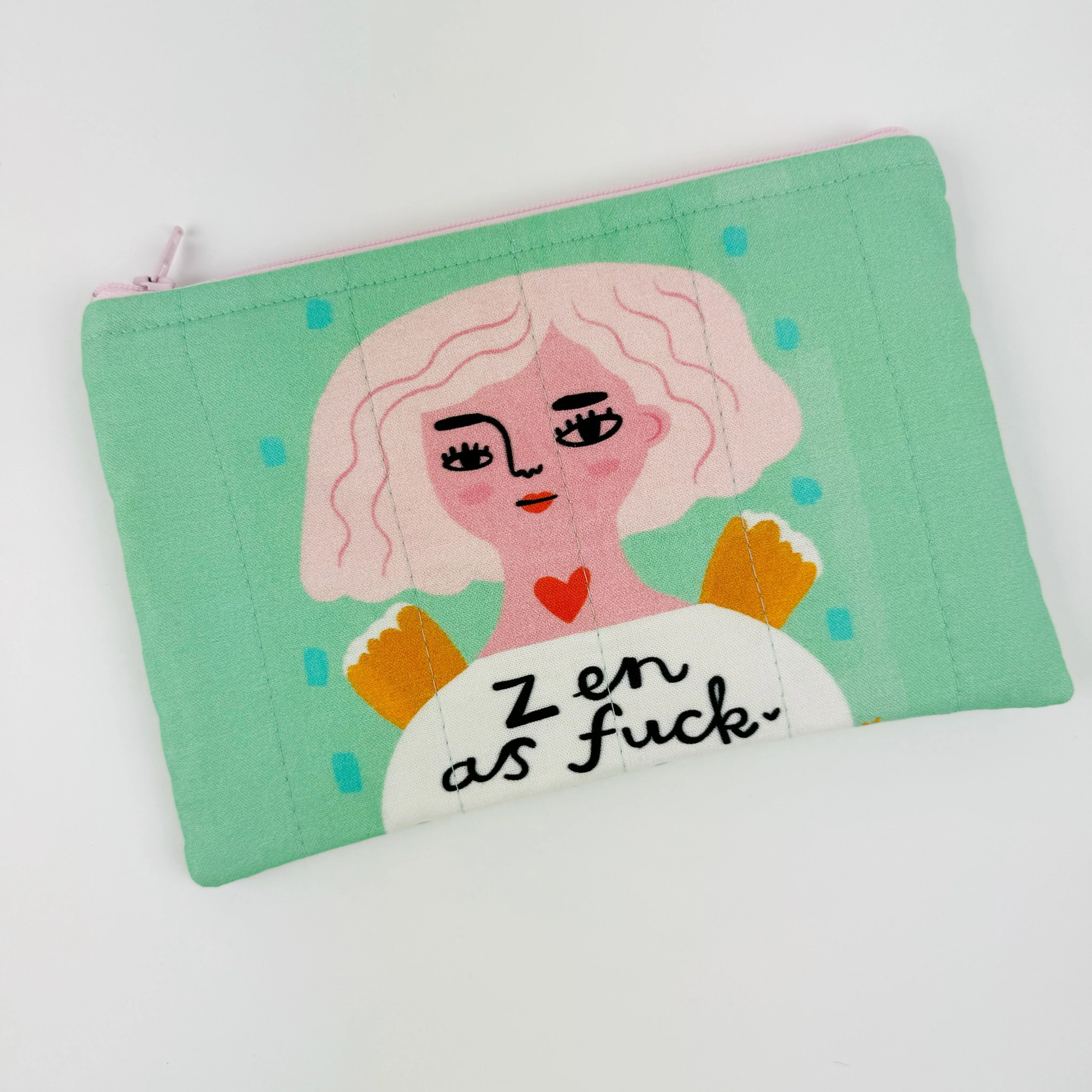 Quilted zipper bag - Sweary