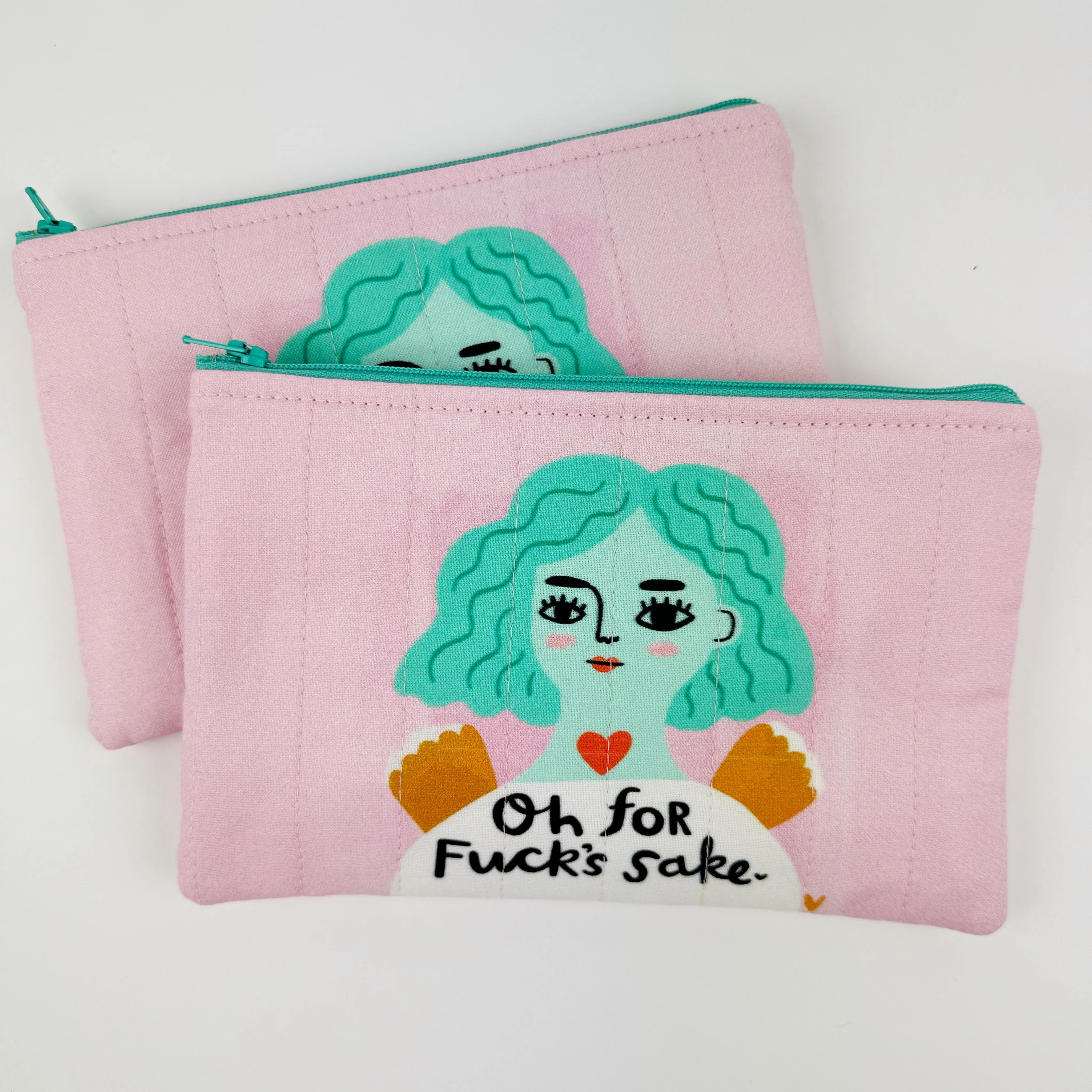 Quilted zipper bag - Sweary
