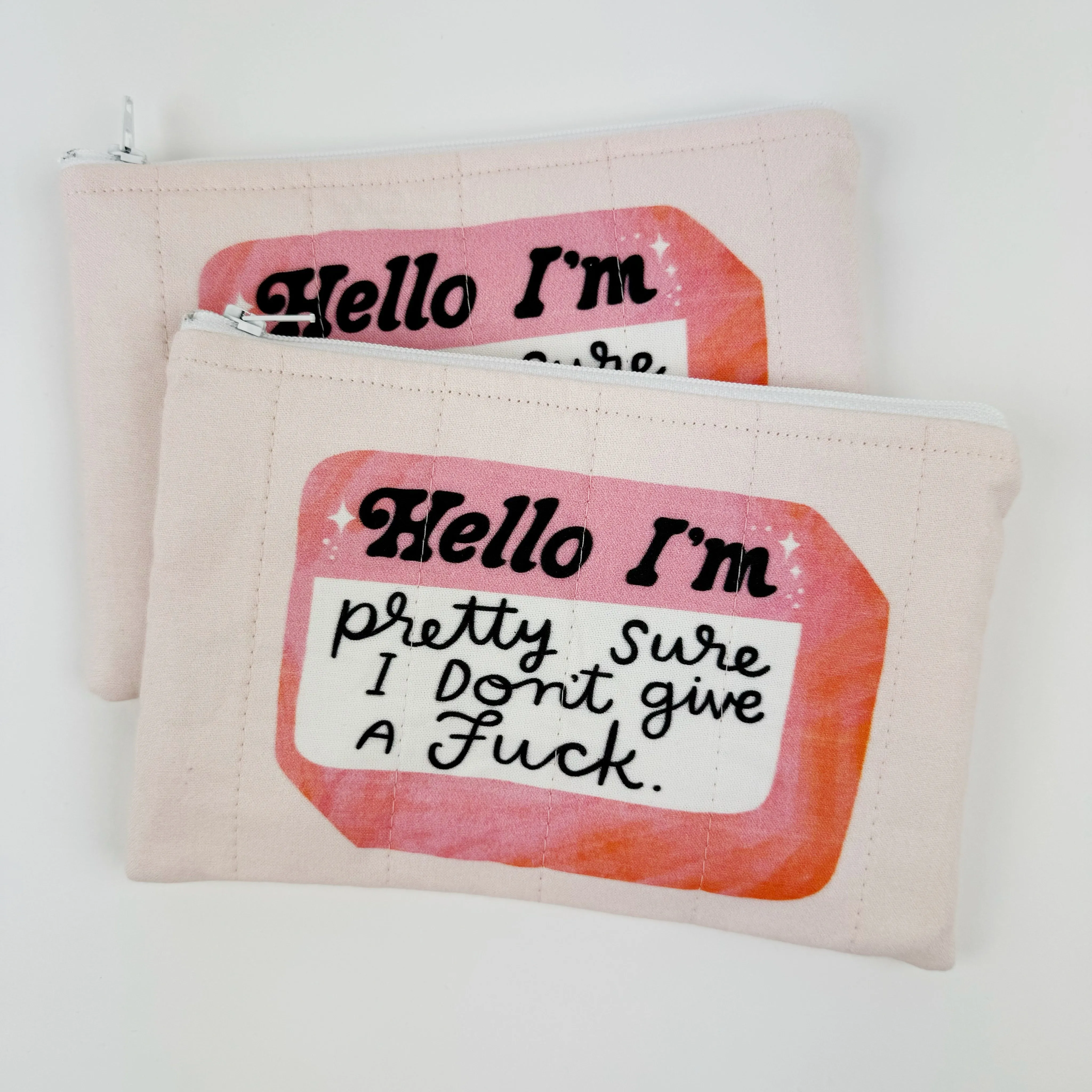 Quilted zipper bag - Sweary