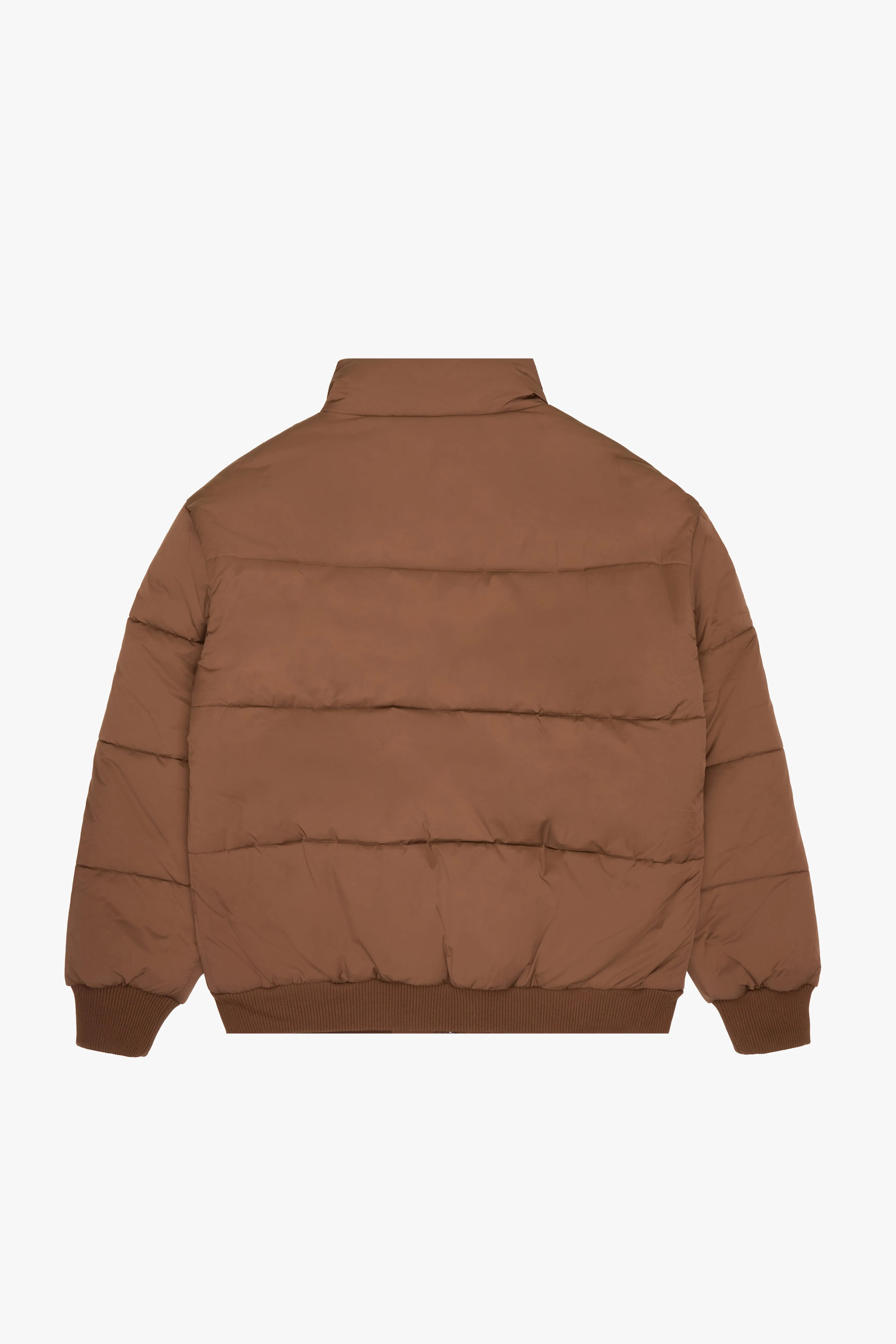 "Irregular" Brown Asymmetrical Puffer Jacket
