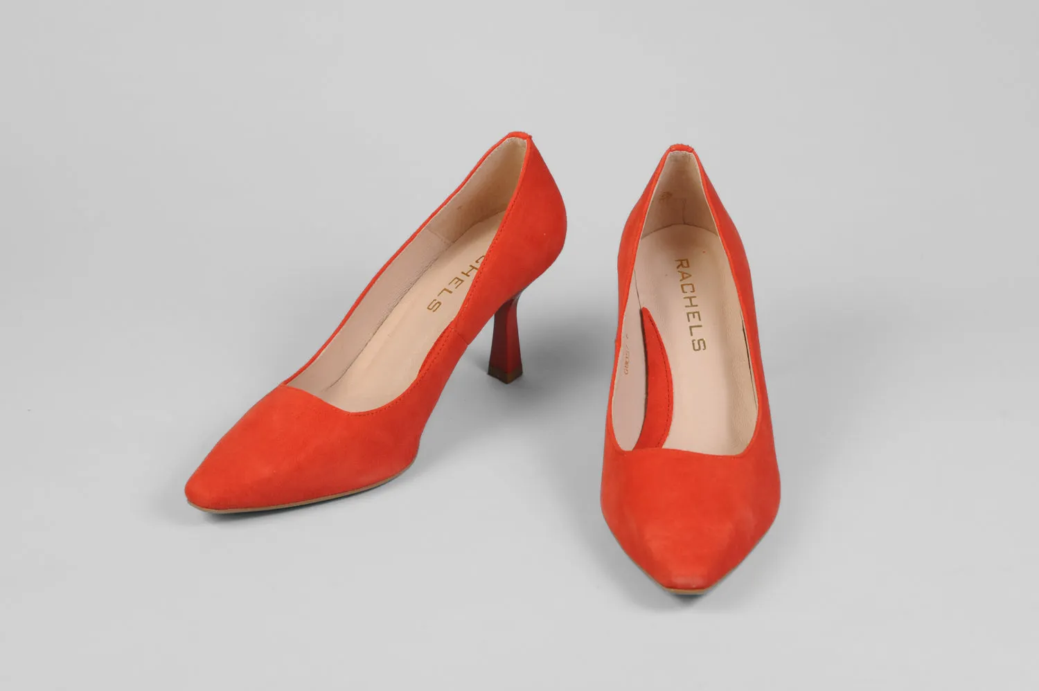 Rachels - Orange Suede Court Shoe