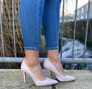 Rachels - Pale Blush Leather Court Shoe