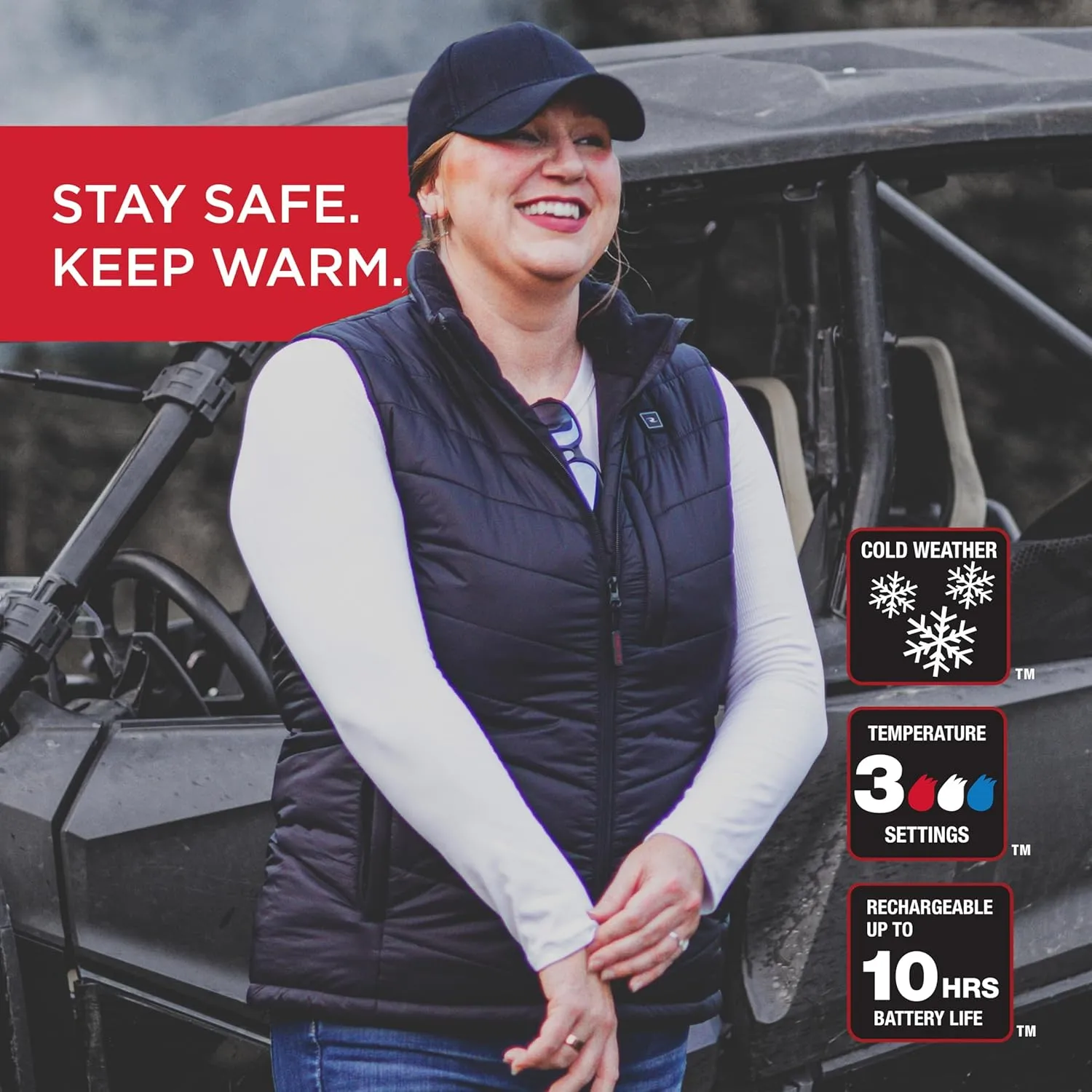 Radians Womens Rhg-v201 Heated Puffer Vest Kit With Battery