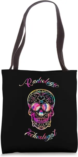 Radiologic Technologist Sugar Skull Skeleton Head Rad Tech Tote Bag