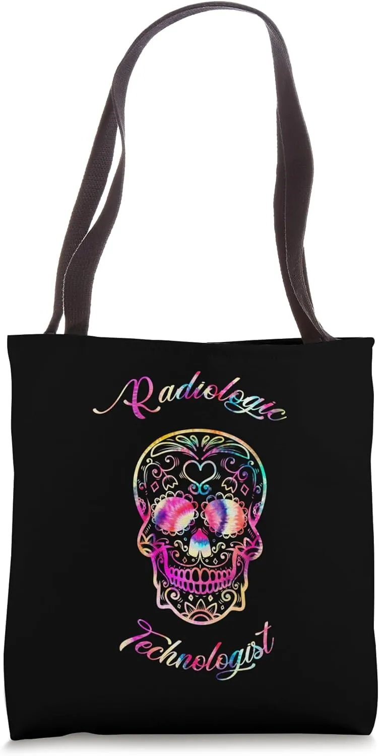 Radiologic Technologist Sugar Skull Skeleton Head Rad Tech Tote Bag