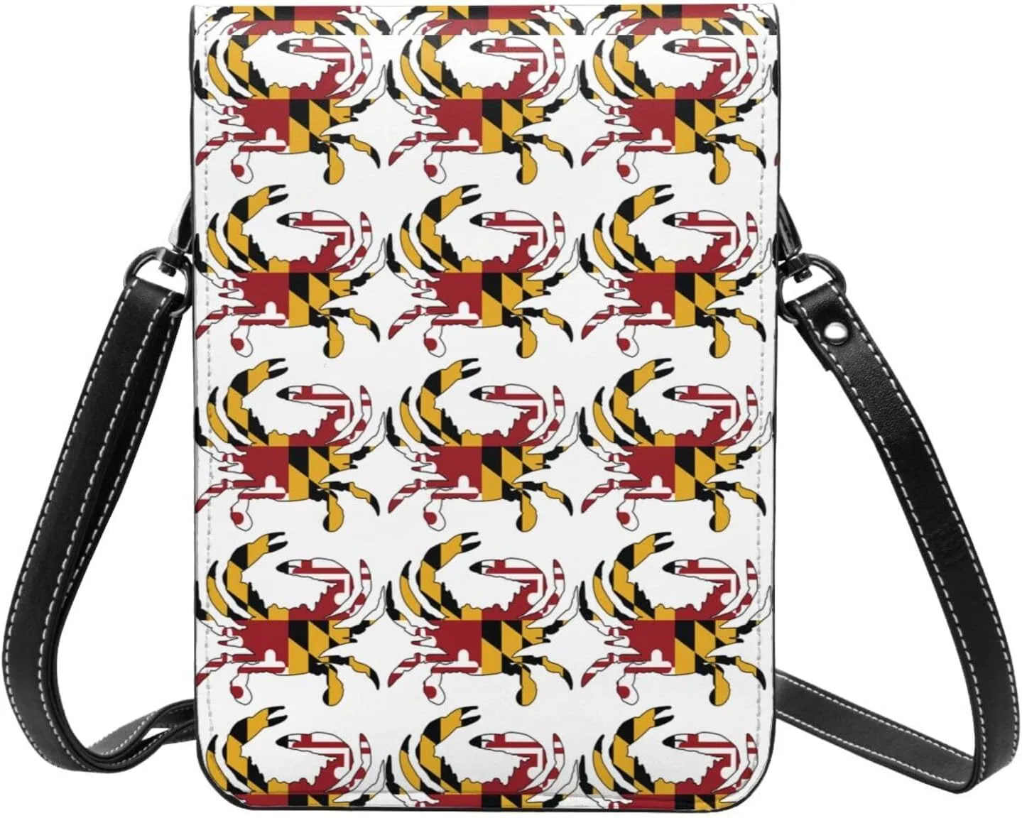 Rainbow Color Tie Dye Leather Crossbody Cell Phone Purse Small Wallet Bags Adjustable Phone Bag for Women