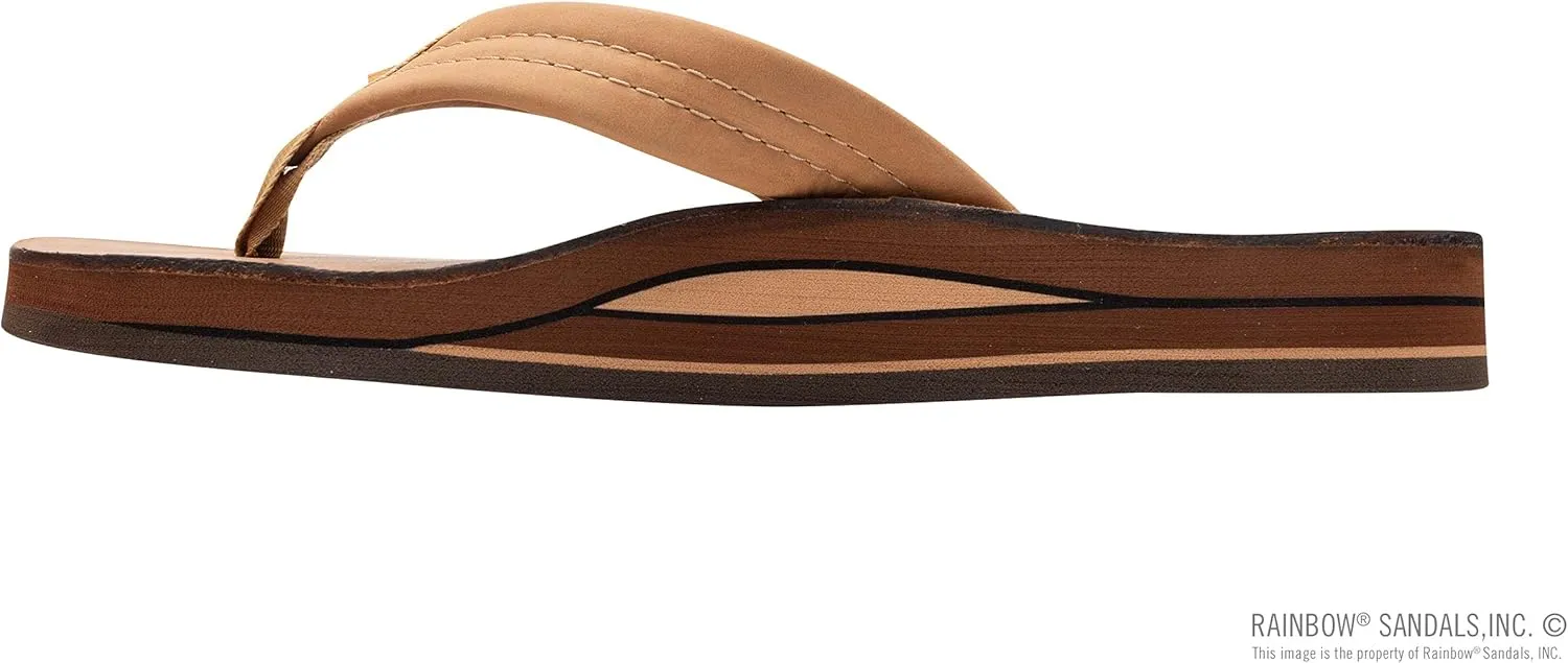 Rainbow Sandals Ladies Luxury Leather - Double Layer Arch Support with 1" Strap
