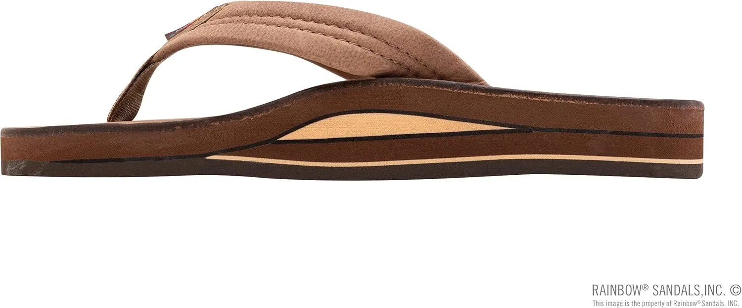 Rainbow Sandals Ladies Luxury Leather - Double Layer Arch Support with 1" Strap