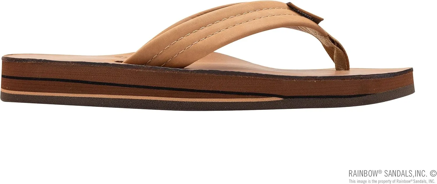 Rainbow Sandals Ladies Luxury Leather - Double Layer Arch Support with 1" Strap