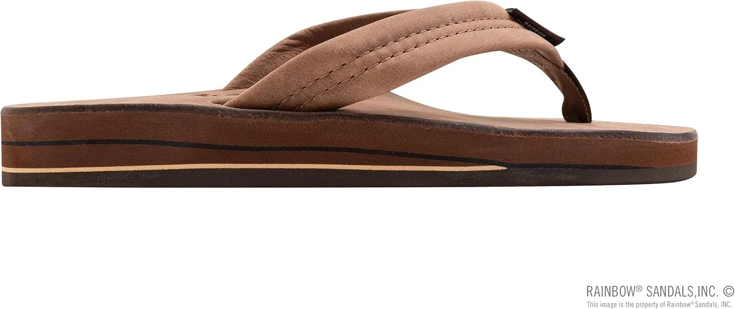 Rainbow Sandals Ladies Luxury Leather - Double Layer Arch Support with 1" Strap