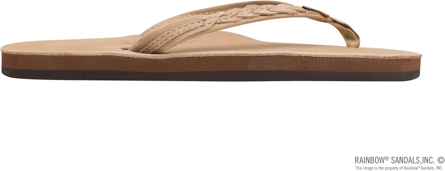 Rainbow Sandals Madison - Single Layer Arch Support with a Braid on a 1/2" Narrow Strap