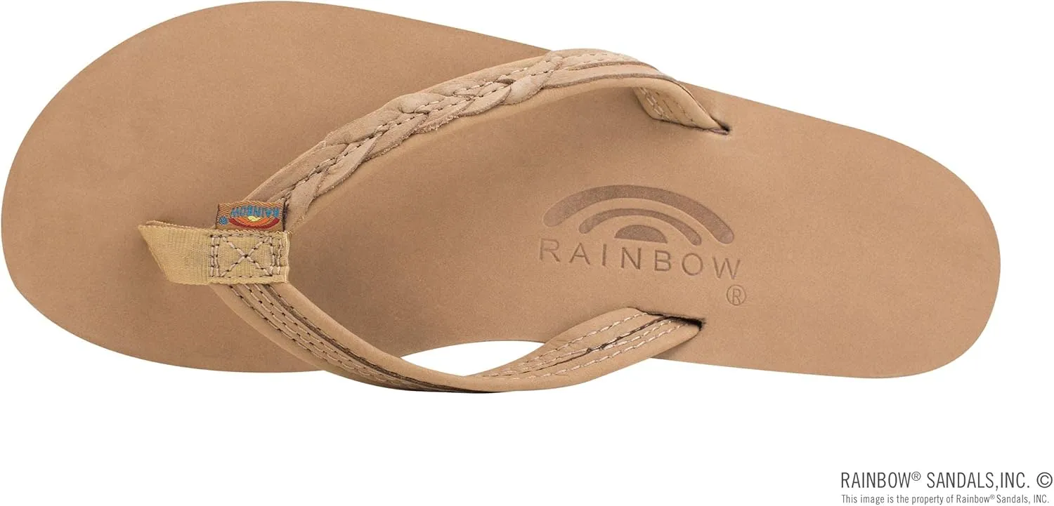 Rainbow Sandals Madison - Single Layer Arch Support with a Braid on a 1/2" Narrow Strap
