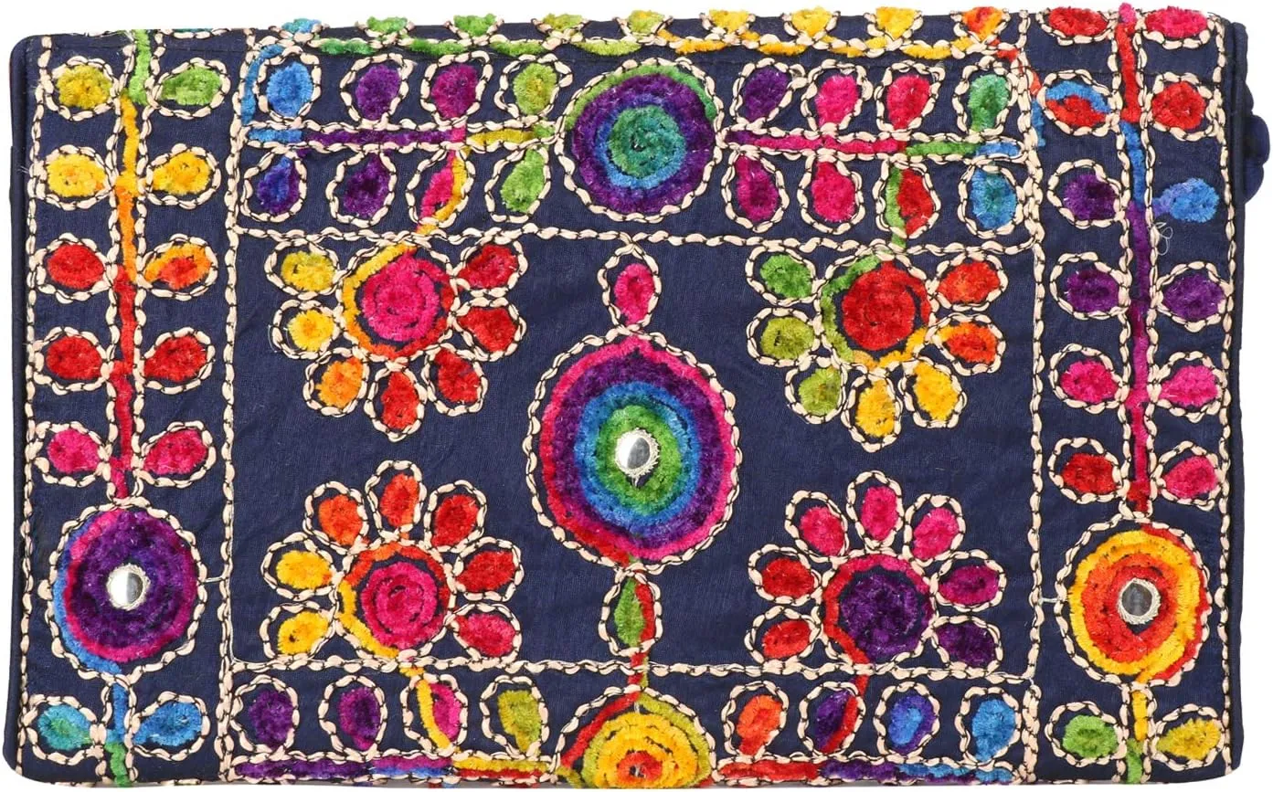 Rajasthani Jaipuri Art Sling Bag Foldover Clutch Purse Quality Checked