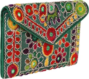 Rajasthani Jaipuri Art Sling Bag Foldover Clutch Purse Quality Checked